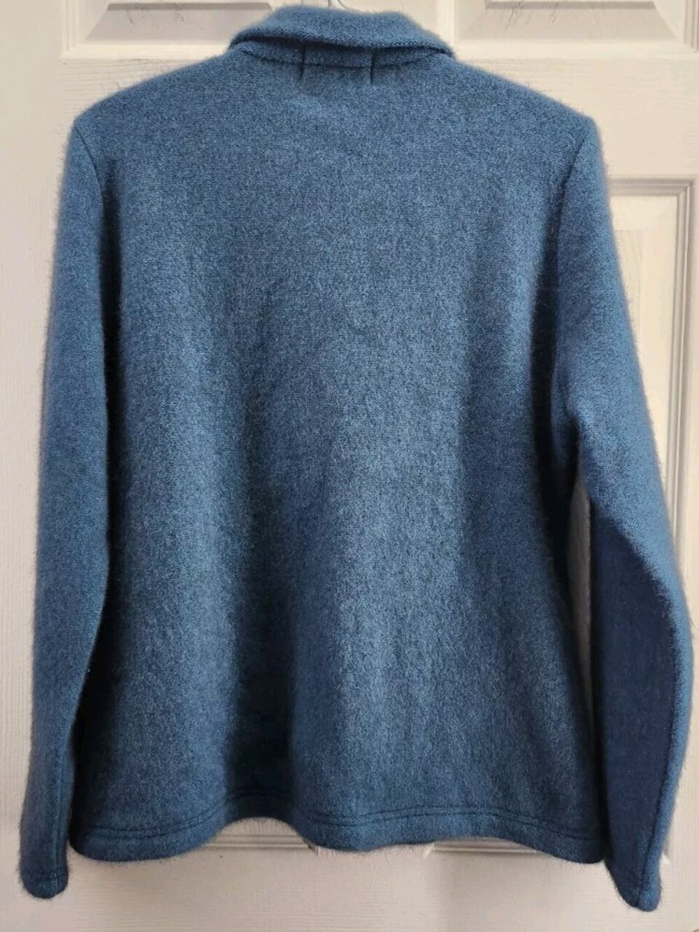Koru New Zealand Ko478 Possumsilk Zip Jacket Size L Pacific Blue - Picture 2 of 7